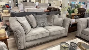Harrison silver color luxury sofa in london, uk