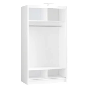 Berlin 120cm white sliding wardrobe with mirrored doors, ideal for bright and stylish interiors.