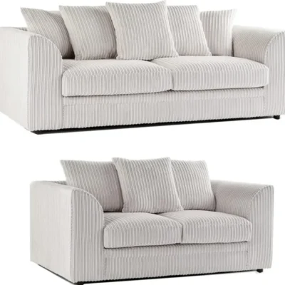 Elegant Dylan 3+2 seater sofa set in jumbo cord fabric, providing a luxurious feel with a durable and stylish frame