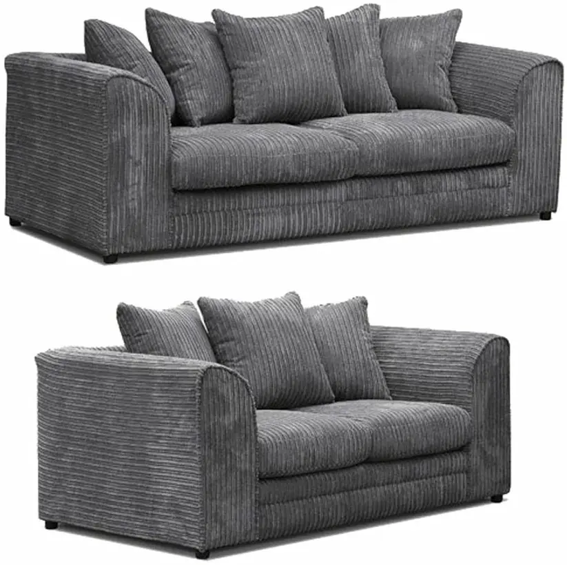 Elegant Dylan 3+2 seater sofa set in jumbo cord fabric, providing a luxurious feel with a durable and stylish frame
