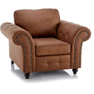 Comfy armchair UK – Oakland range with a modern design and wooden feet.
