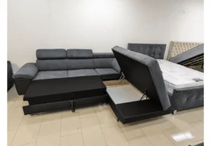 Artic storage sofa bed in grey – left and right-hand chaise options