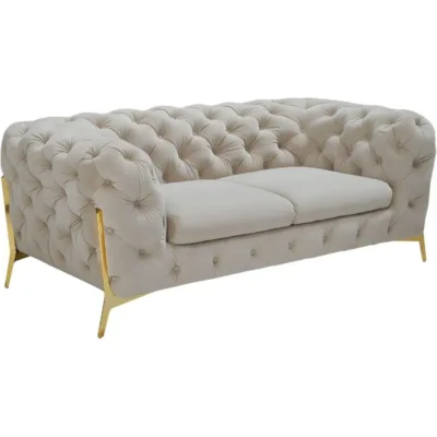 Italian Chesterfield sofa in plush velvet – elegant and luxurious UK living room furniture