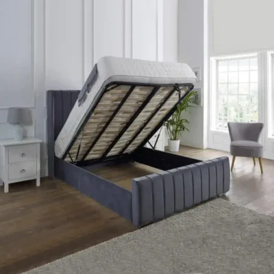 Luxury ottoman wingback bed frame in UK