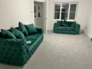 Ashton Green 3+2 Seater Sofa with Tufted Back