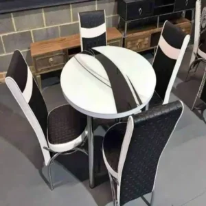 modern round dining table with 4 chairs perfect for uk homes