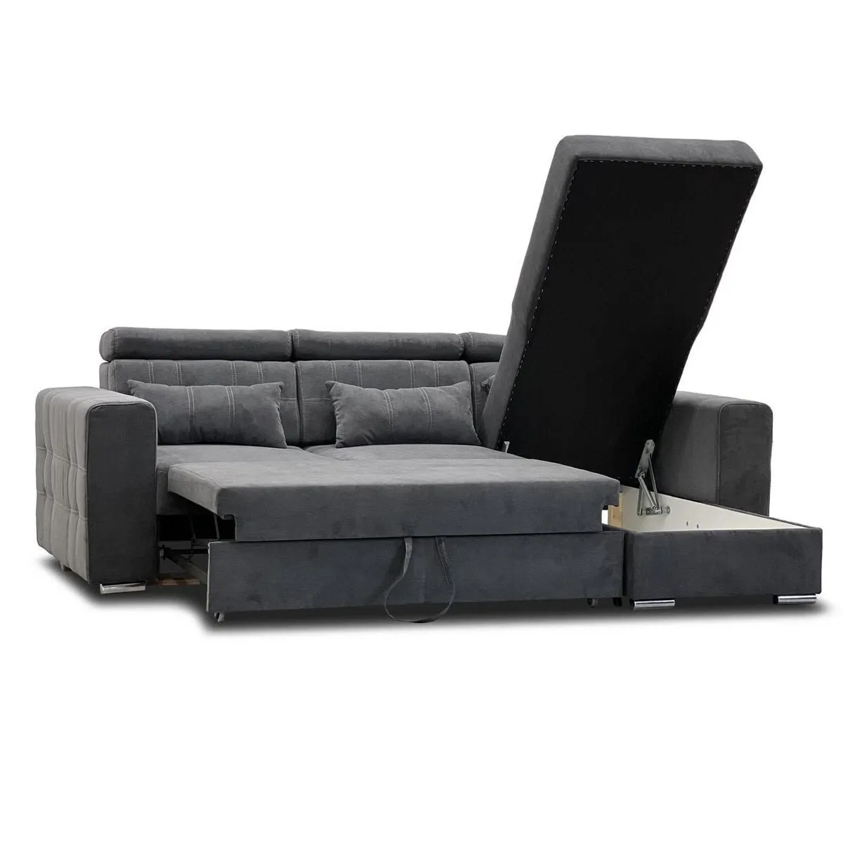 Modern Luca sofa bed with pull-out sleeper and built-in storage