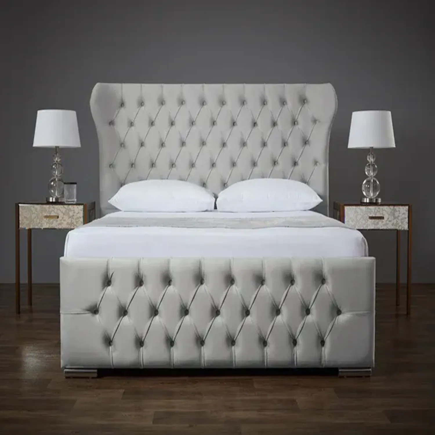 Oxford 4ft6 frame in plush velvet with multiple colors