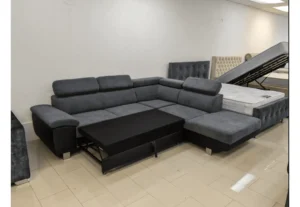 Artic storage sofa bed in grey – left and right-hand chaise options